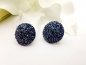 Preview: grosse azurblau Glitzer Ohrstecker